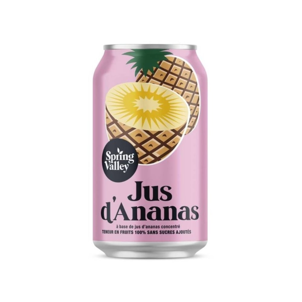 Jus d'ananas Spring Valley 33cl x 24