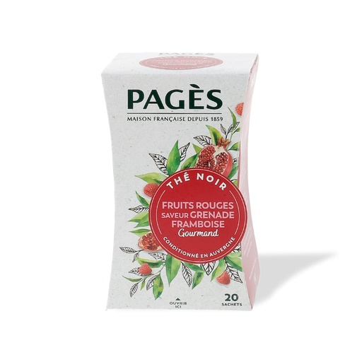 [5513] Thé noir aux fruits rouges bio Pagès 20 sachets