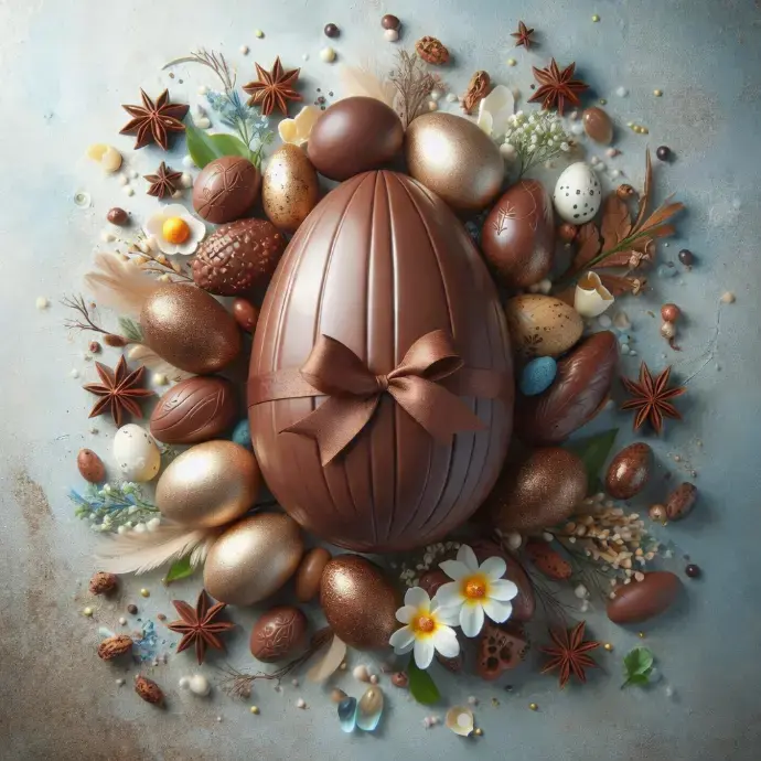 Assortiment de chocolats et œufs de Pâques pour les entreprises