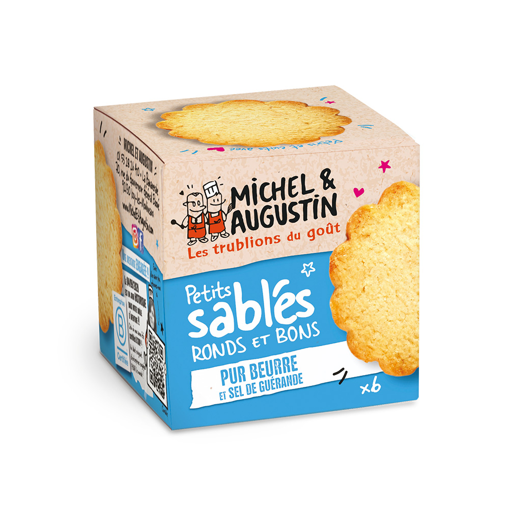 Sablés au beurre pointe de sel Michel et Augustin 18 boites de 6 pièces
