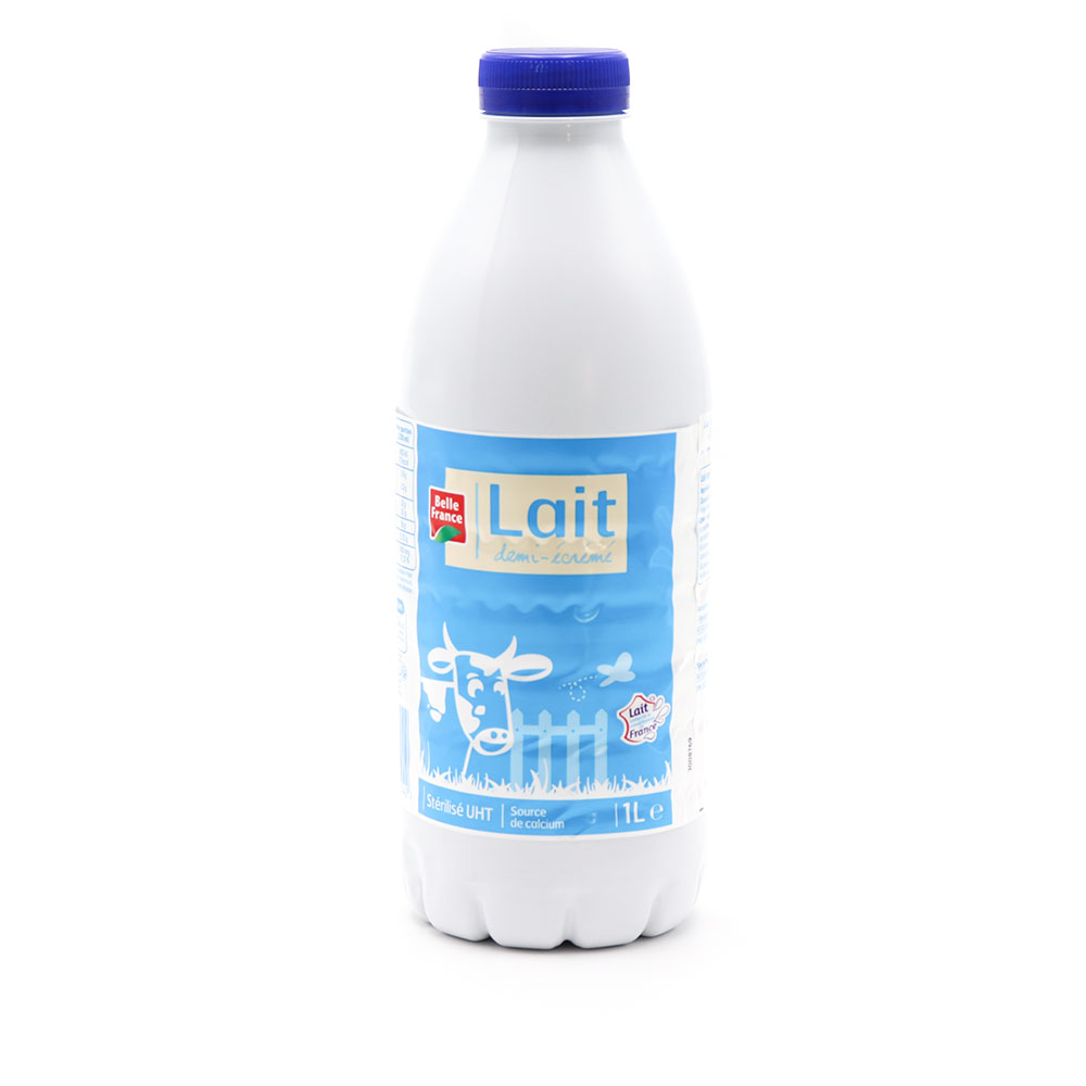 Lait 1/2 écremé 1 litre x 6