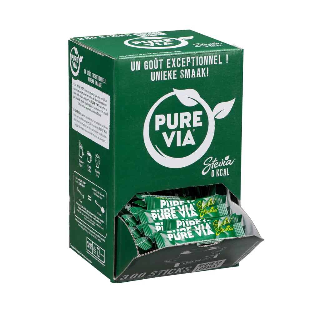 Pure Via stévia édulcorant en stick 300 pièces