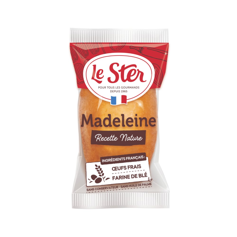 Madeleines aux œufs frais Le Ster 44 pièces de 25gr
