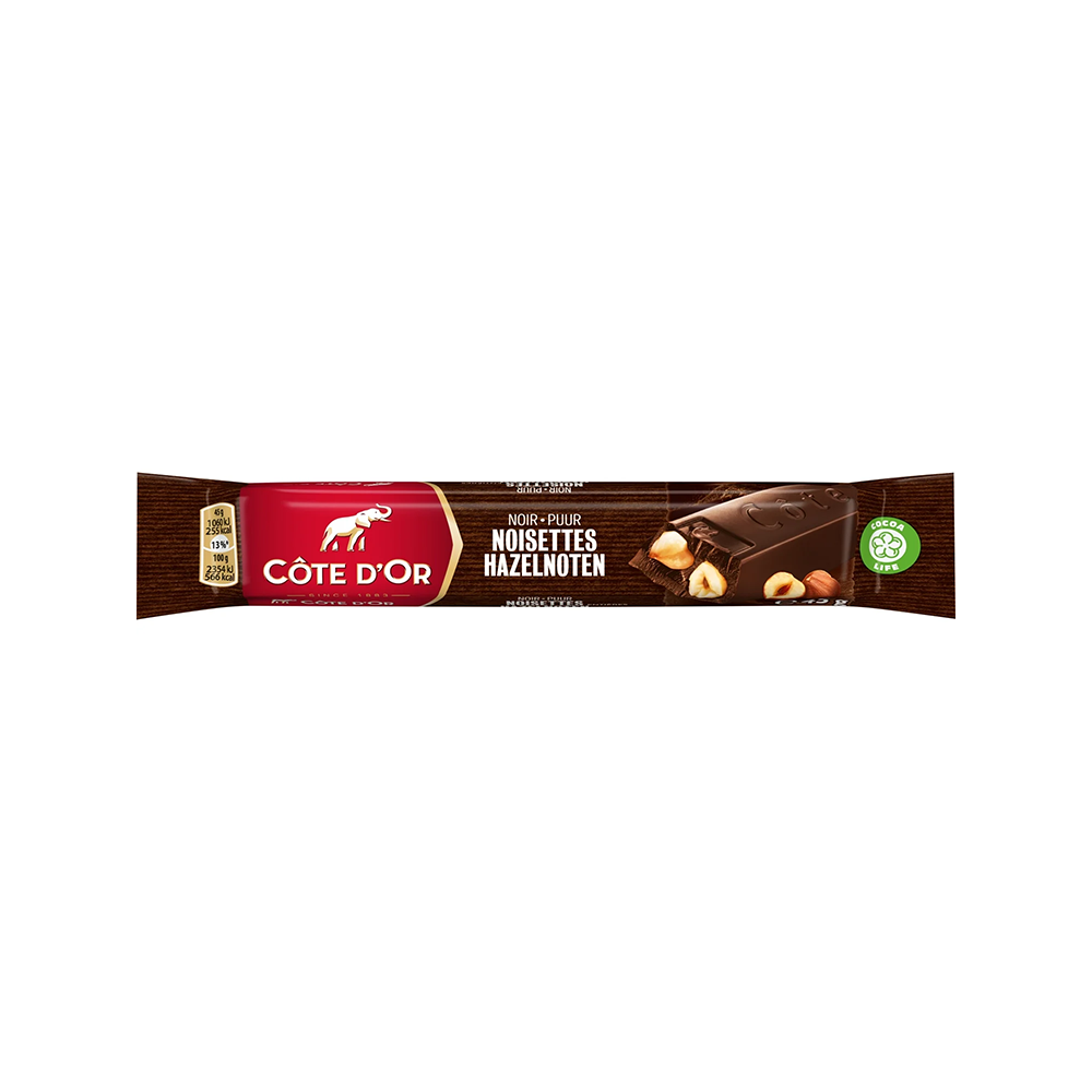 Chocolat noir et noisettes Côte d'Or 32 pièces de 45gr