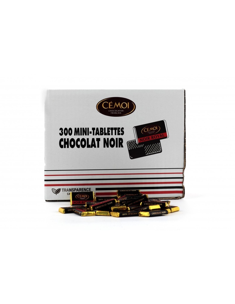 Mini tablettes de chocolat noir Cémoi 300 pièces de 3,5gr
