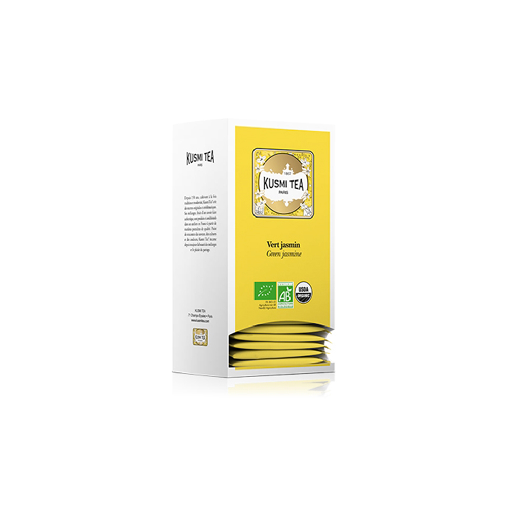 Thé vert jasmin Kusmi Tea bio 25 sachets