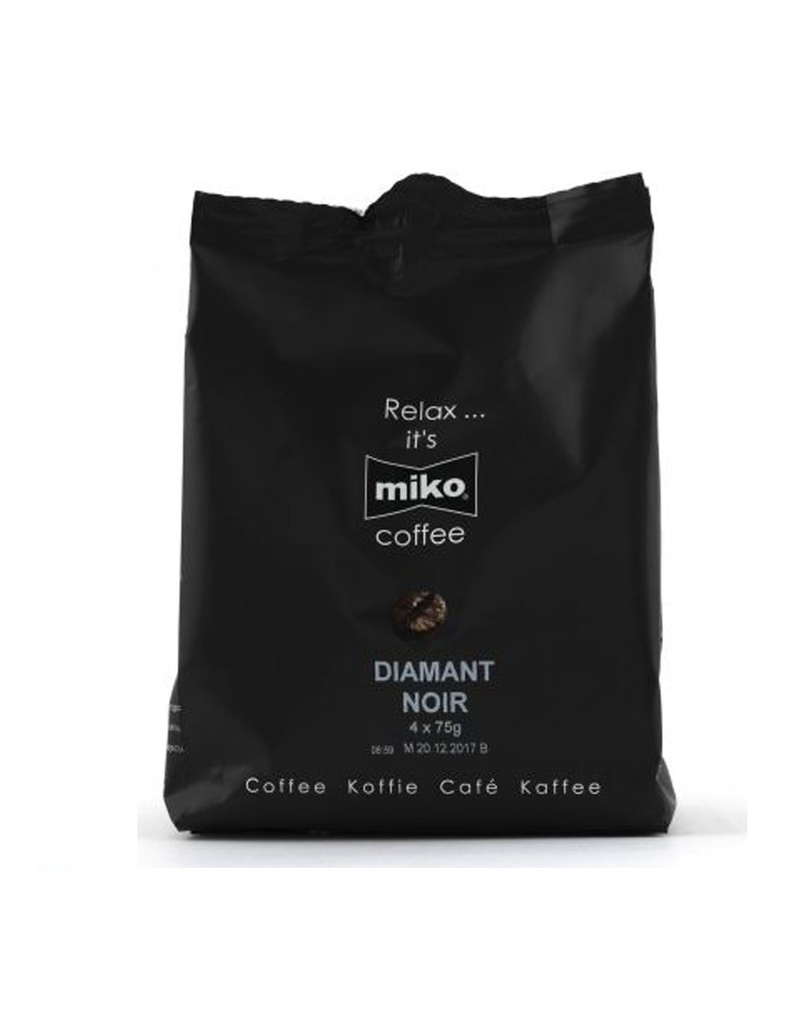 Dosettes café filtre diamant noir Miko 36 pièces