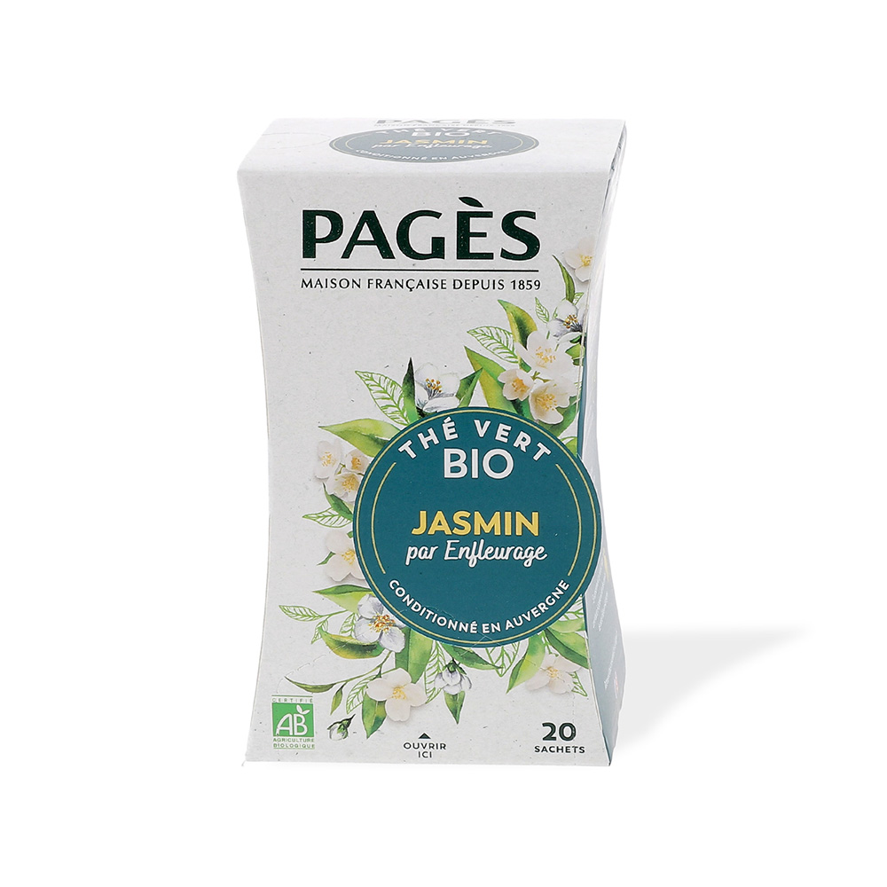 Thé vert Jasmin bio Pagès 20 sachets