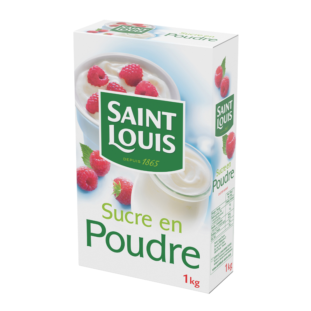 Sucre en poudre boite verseuse Saint Louis 1 kilo