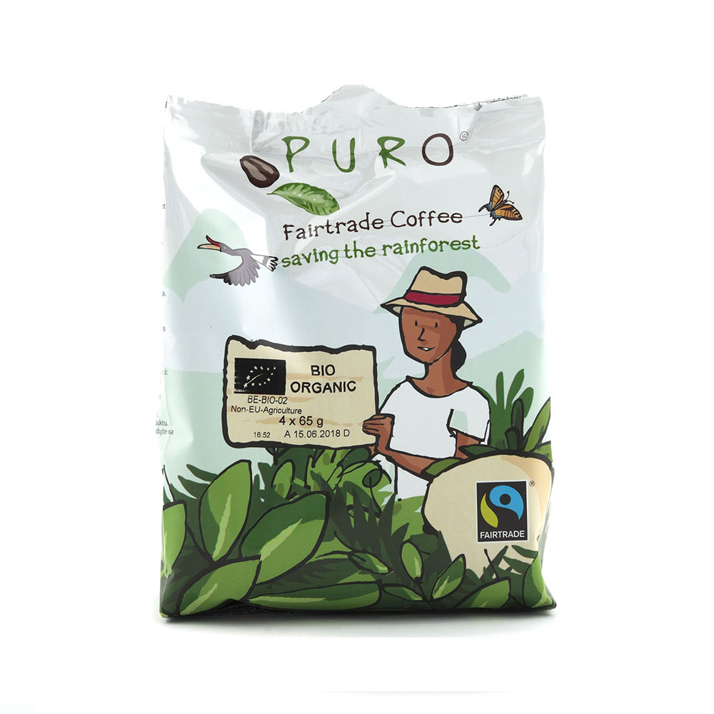 Café filtre pré-dosé Puro Bio - 48 doses de 65 g