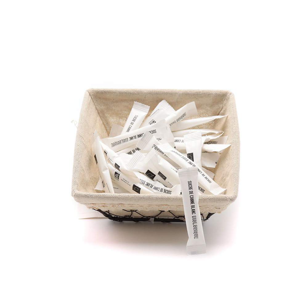 Dosettes de sucre blanc bio 1000 pièces de 3gr