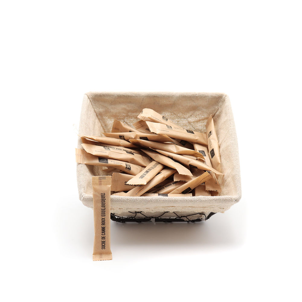 Dosettes de sucre roux bio 1000 pièces de 3gr