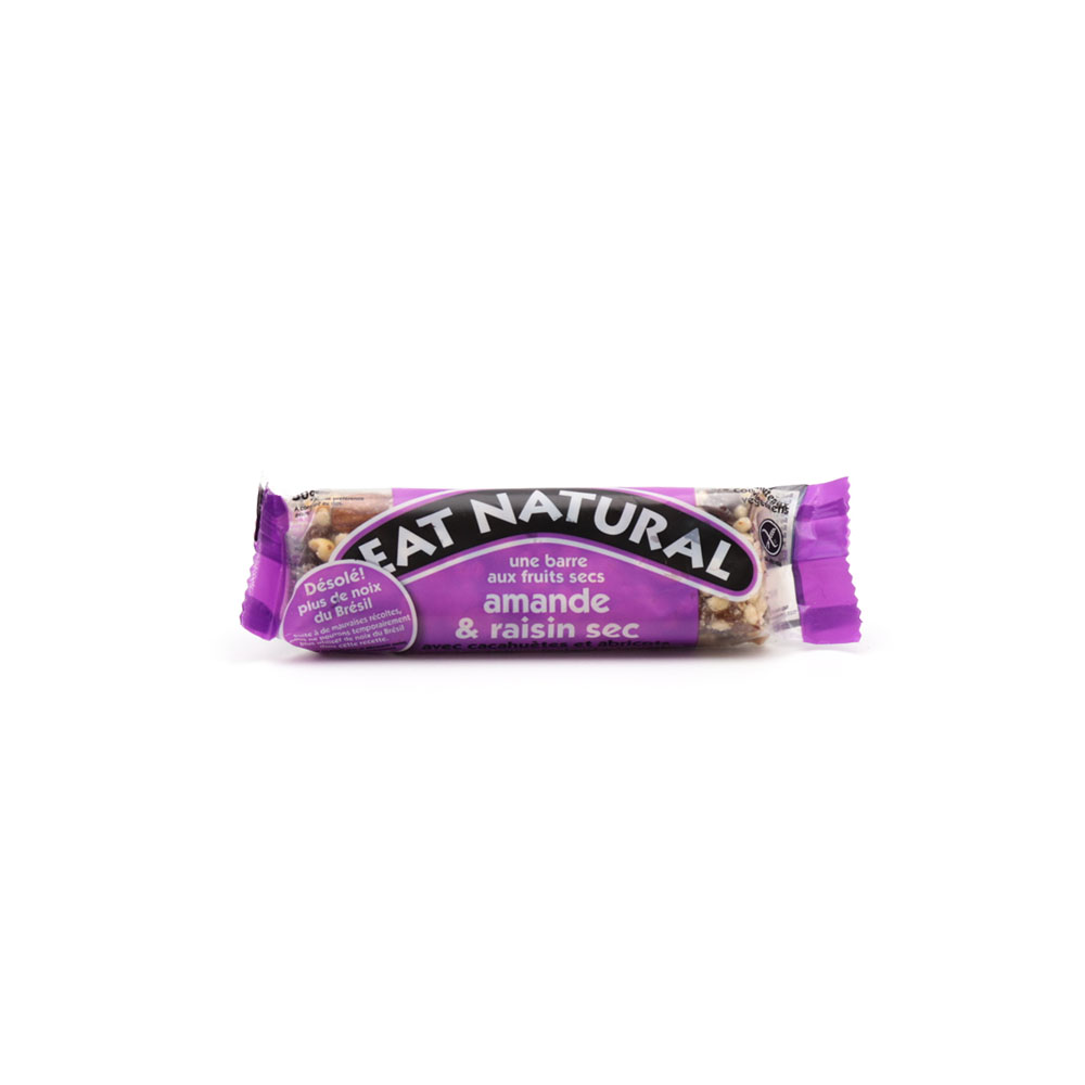 Barre amande et raisin Eat Natural 12 pièces de 50gr