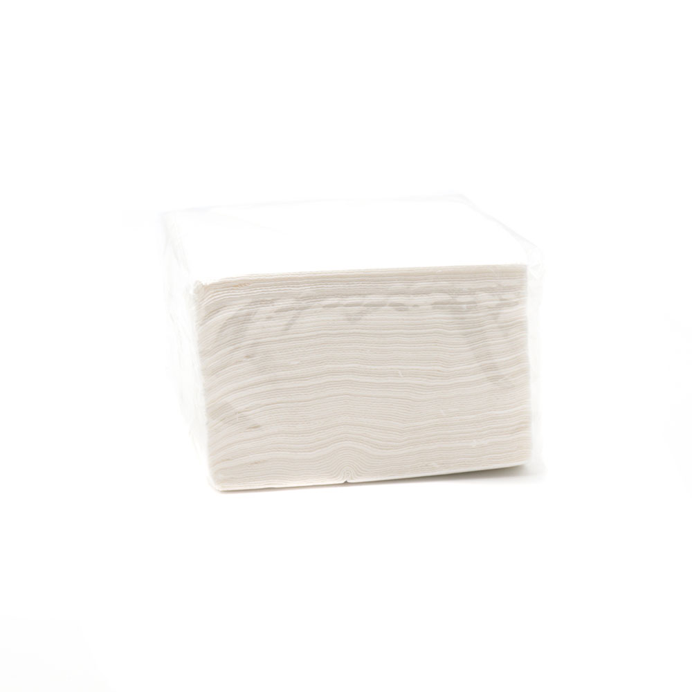 Serviettes blanches 2 plis 30x30cm 100 pièces