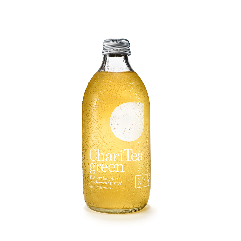 Thé vert glacé gingembre bio ChariTea 33cl x 12