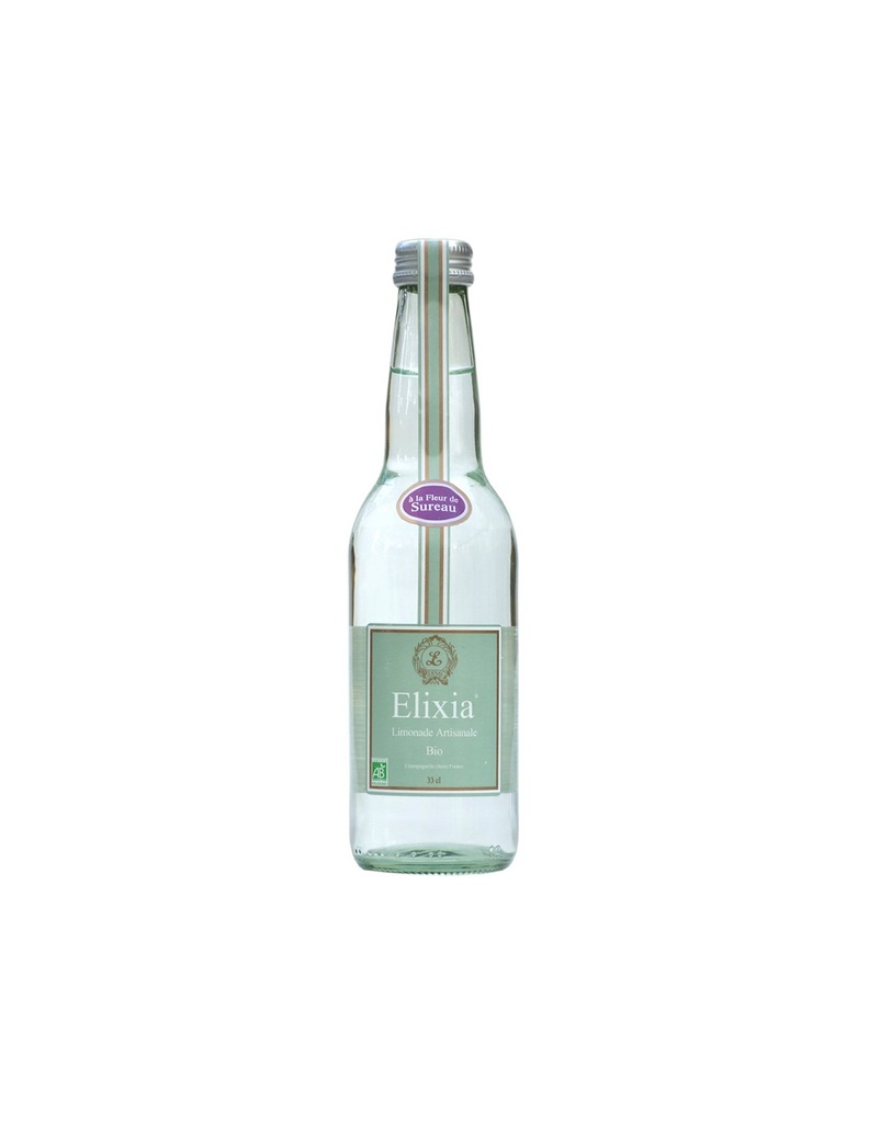 Limonade artisanale fleur de sureau bio Elixia 33cl x 12