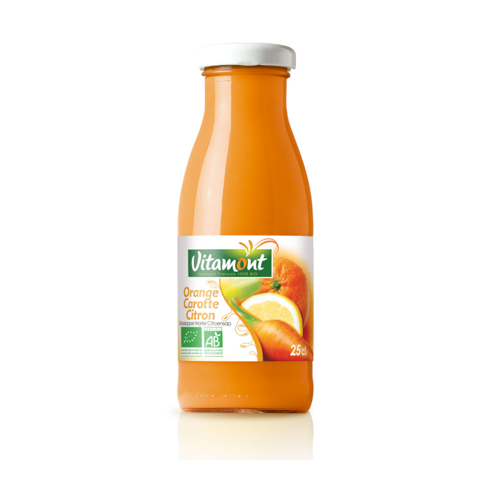 Jus d'orange carotte et citron Vitamont bio 25cl x 15