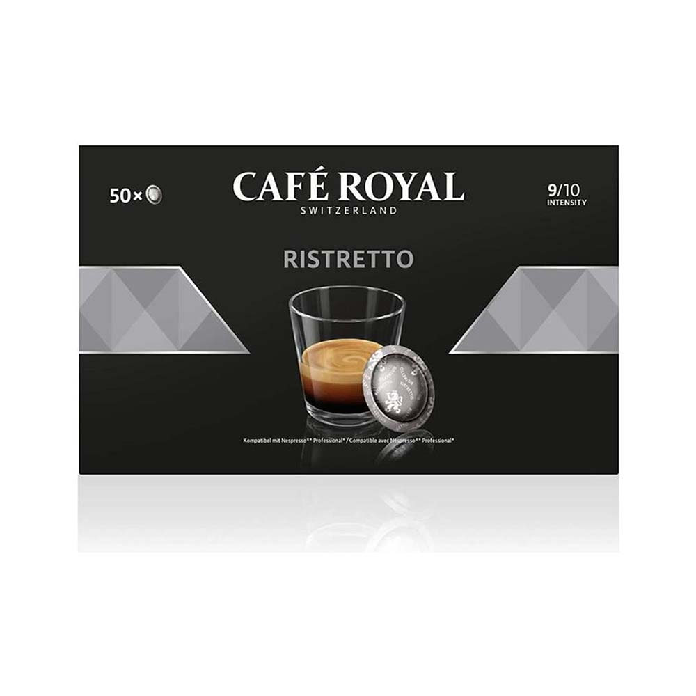 Capsules compatibles Nespresso Professionnel Ristretto Café Royal 50 pièces