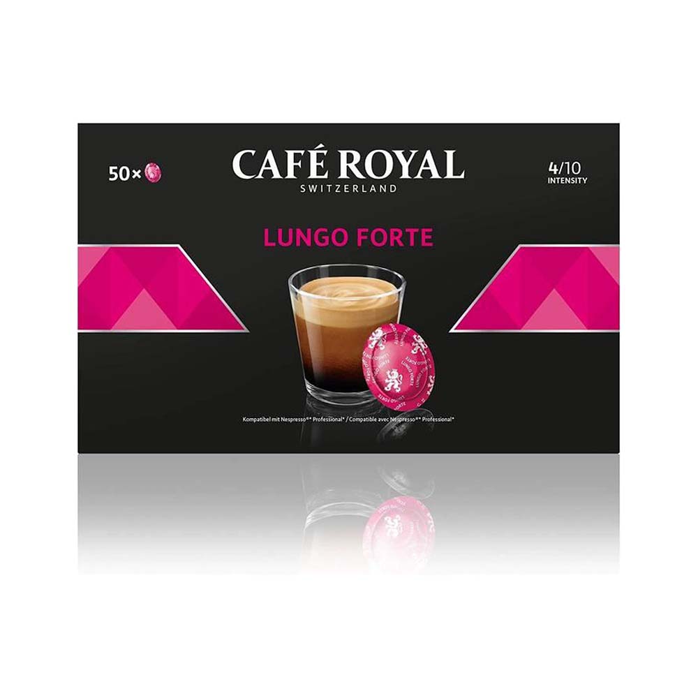 Capsules compatibles Nespresso Professionnel Lungo Forte Café Royal 50 pièces