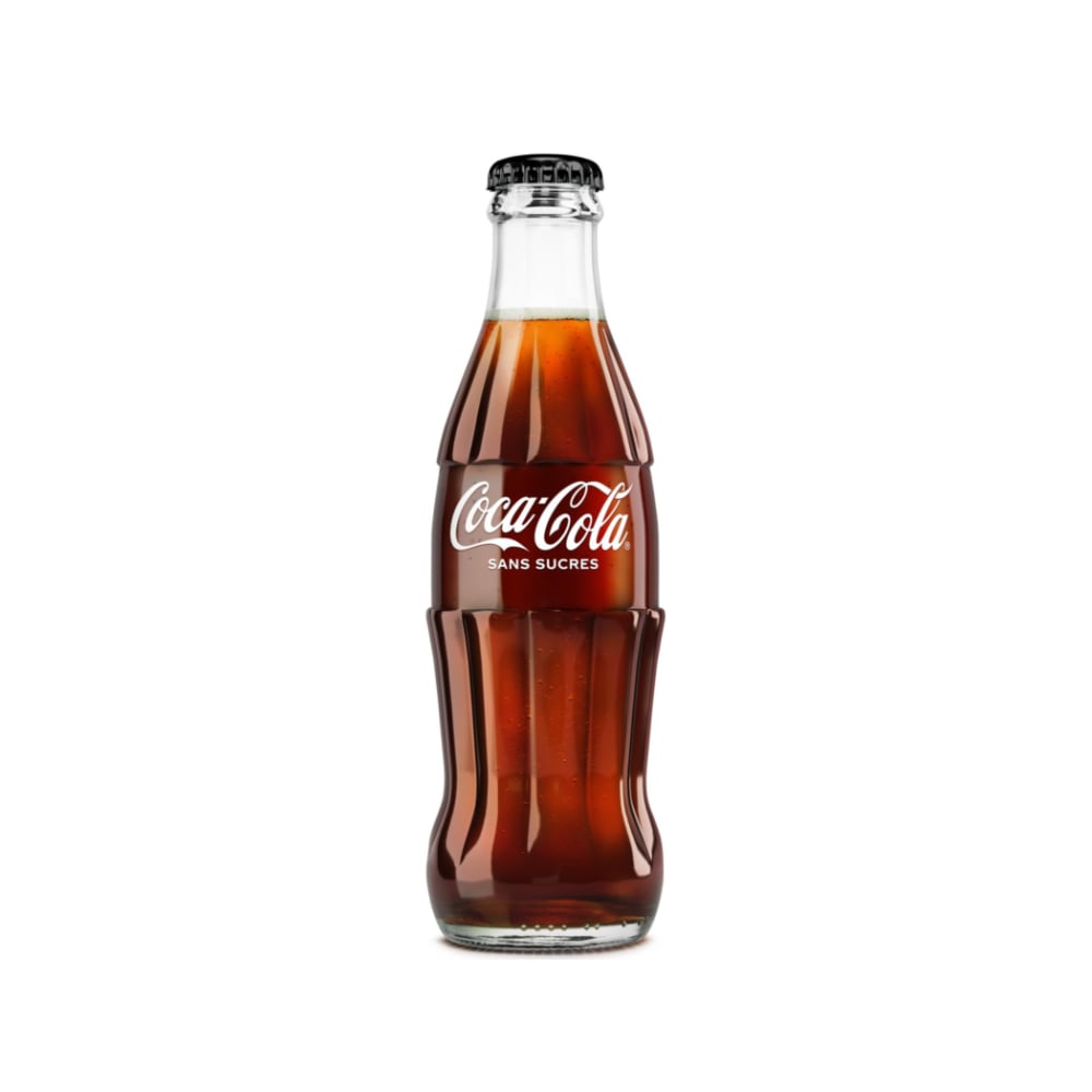 Coca-Cola sans sucres en verre perdu 25cl x 12