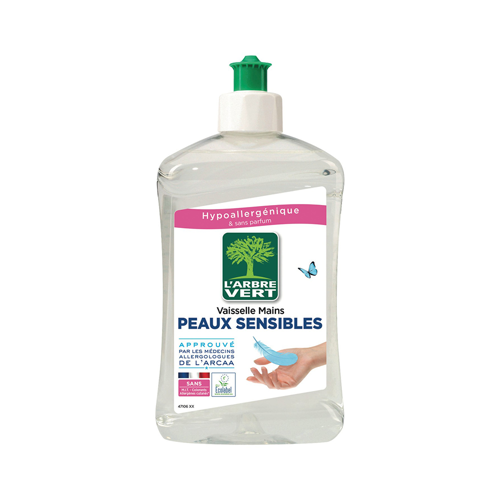 Liquide vaisselle écologique et hypoallergénique L'Arbre Vert 500ml