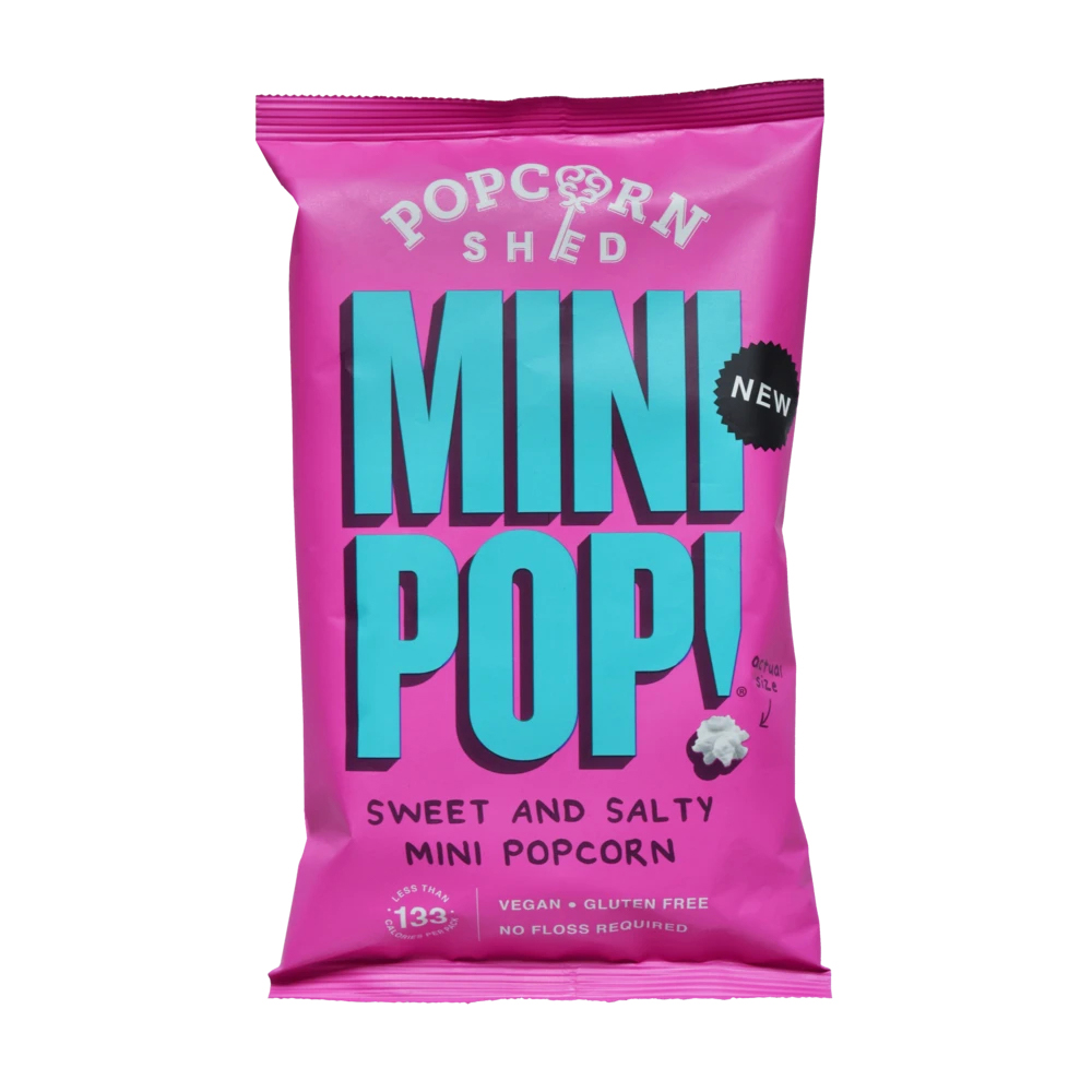 Mini popcorn sucré salé vegan Popcornshed 28gr