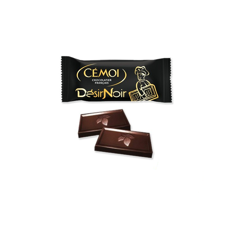 Mini tablette de chocolat Noir Désir Cémoi 200 pièces