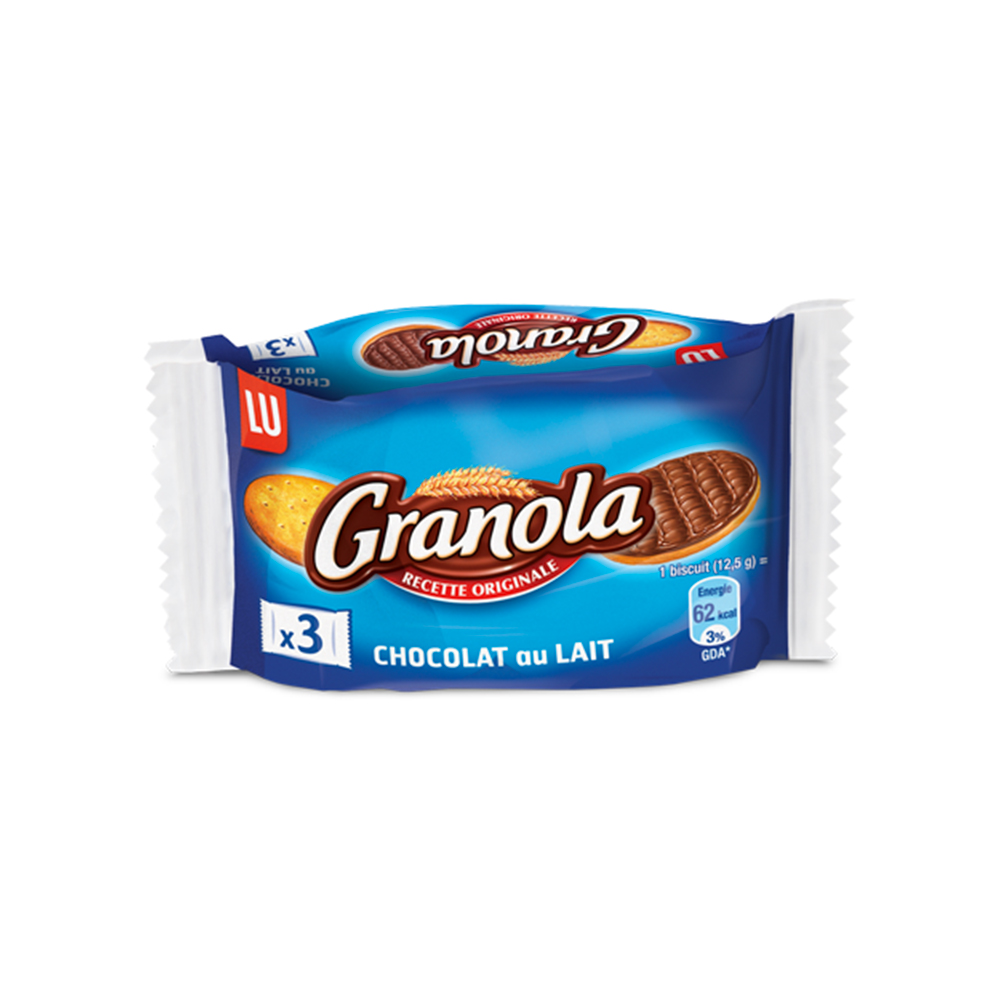 Biscuit Granola chocolat au lait 120 sachets de 3 pièces