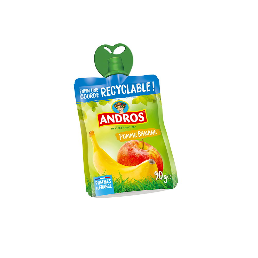 Compote pomme banane Andros 24 pièces de 90gr