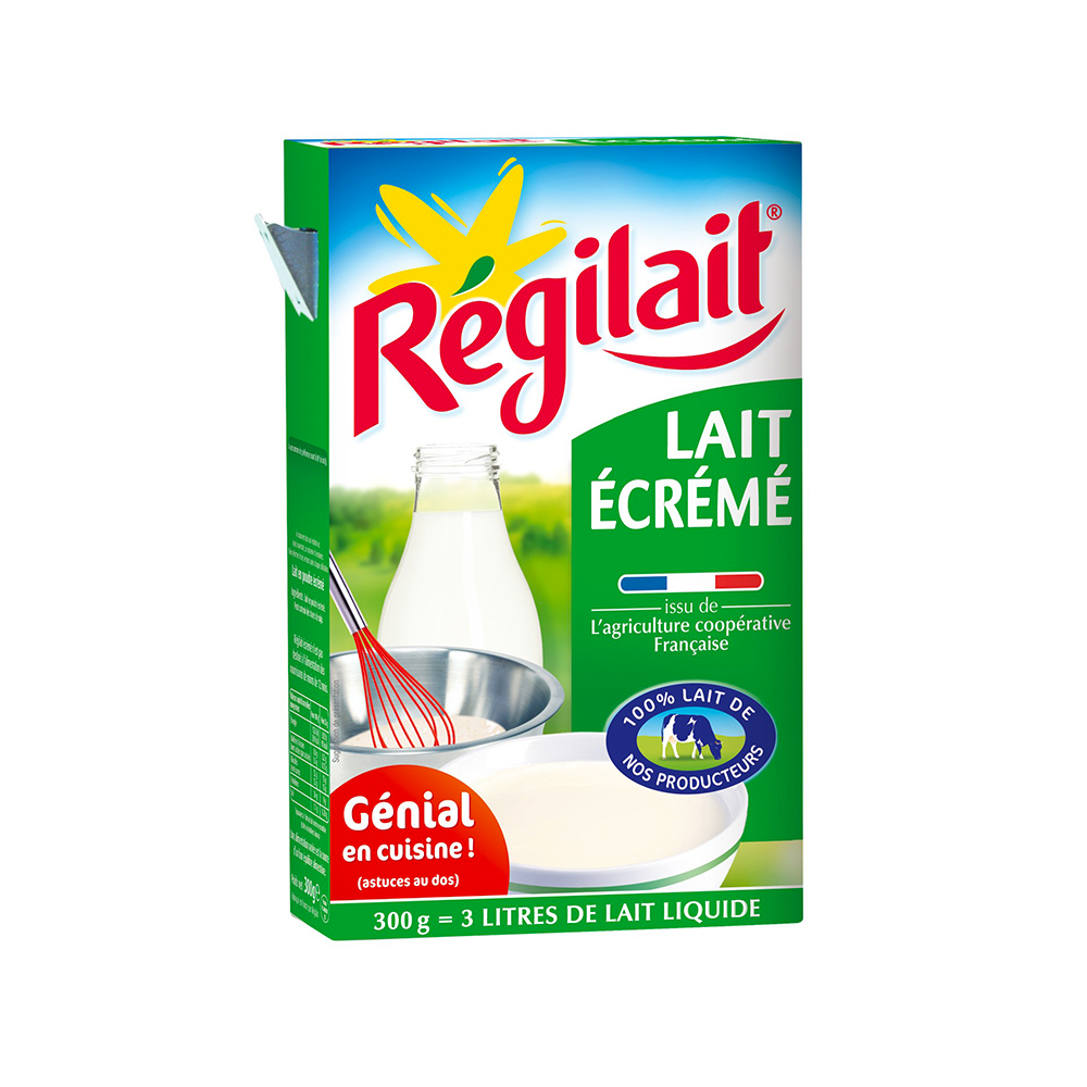 Lait en poudre écrémé Régilait 300gr
