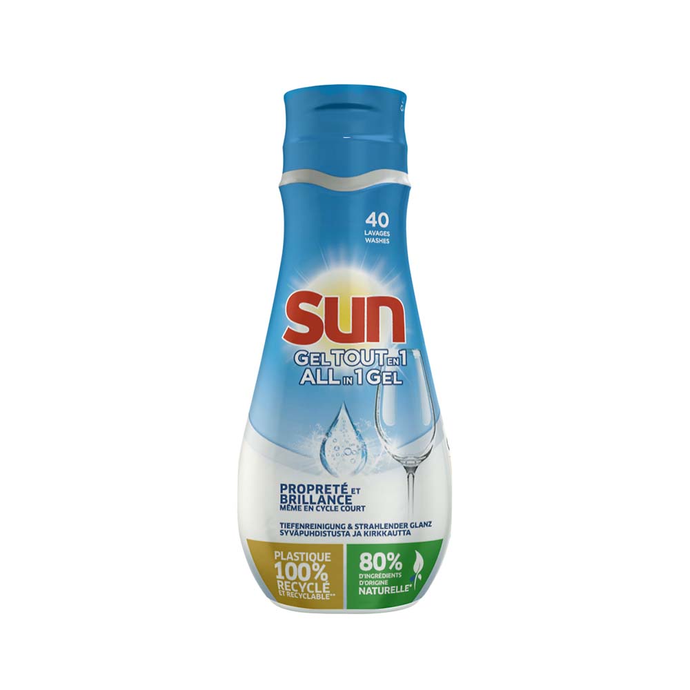 Gel lave vaisselle turbo tout en un Sun 40 doses 700ml