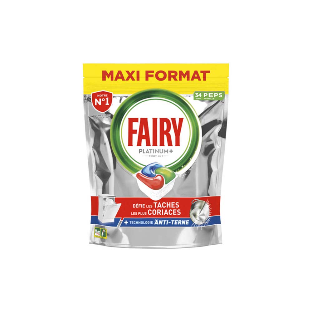 Tablettes lave vaisselle tout en un platinum Fairy 31 doses
