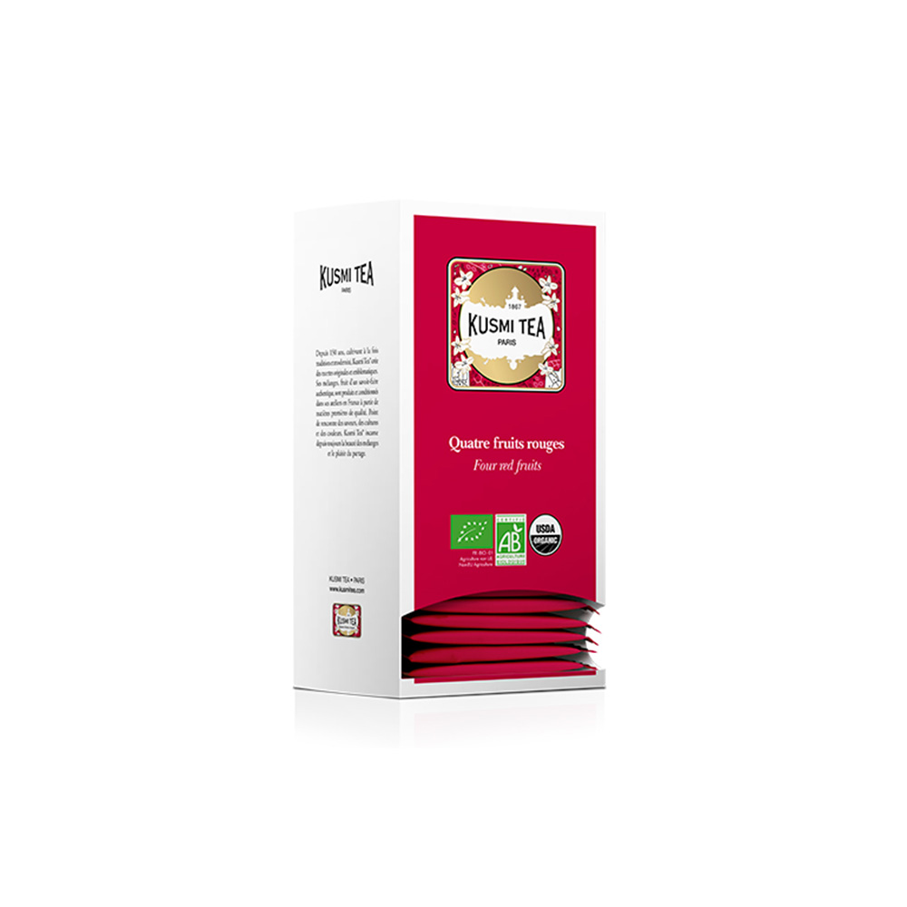 Thé noir quatre fruits rouge Kusmi Tea bio 25 sachets