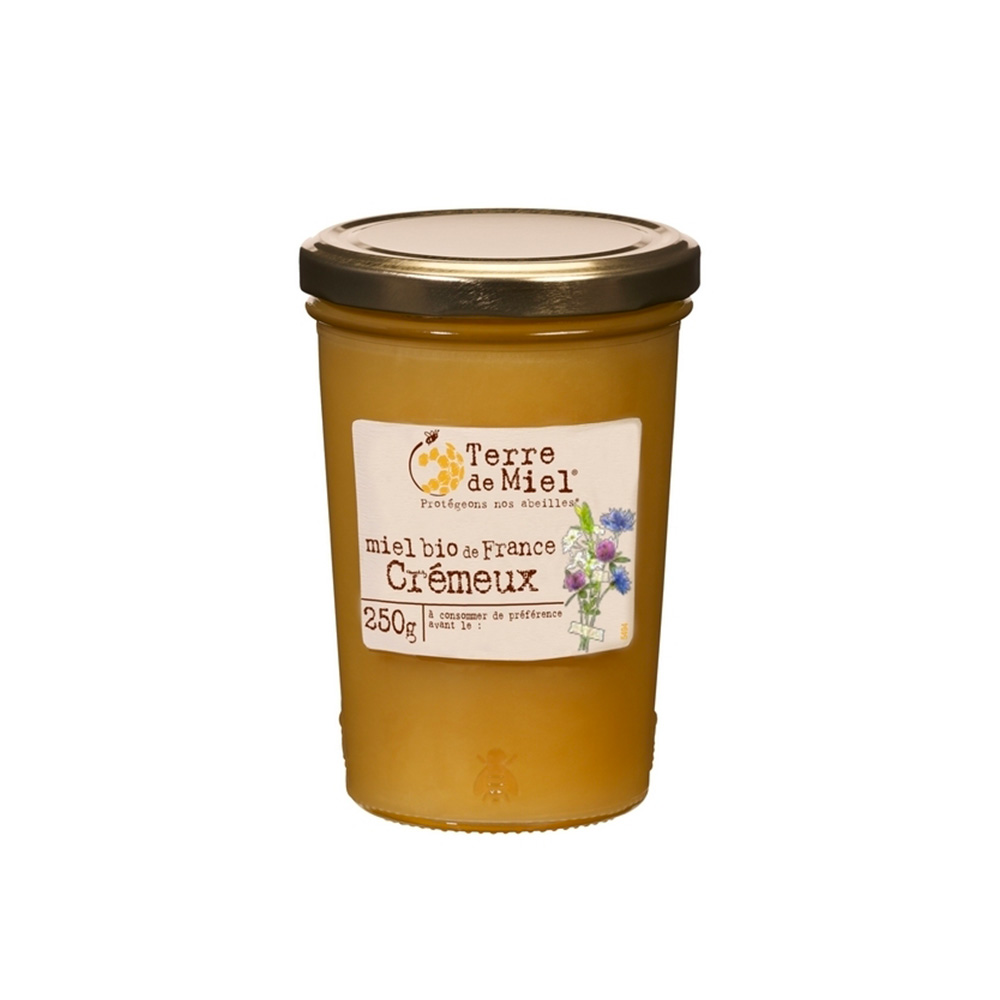 Miel crémeux toutes fleurs bio Terre De Miel 500gr