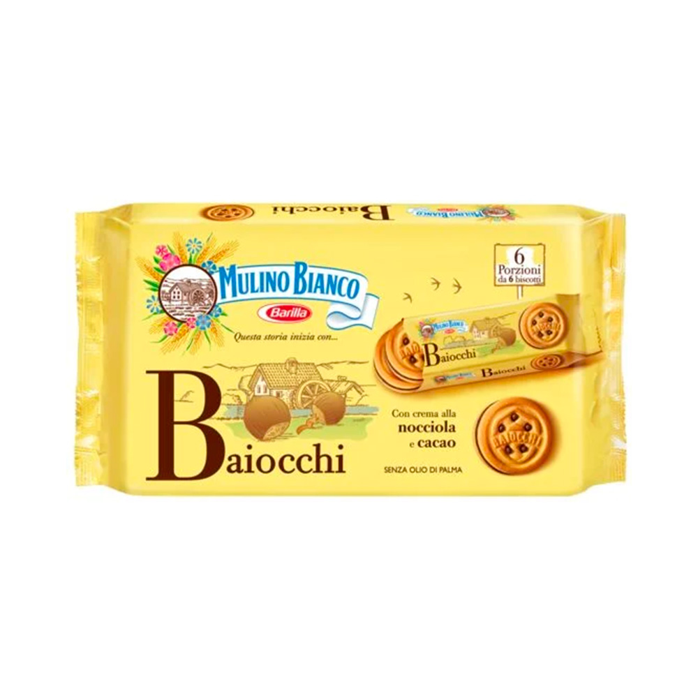 Biscuits fourrés aux noisettes et cacao Mulino Bianco 336gr
