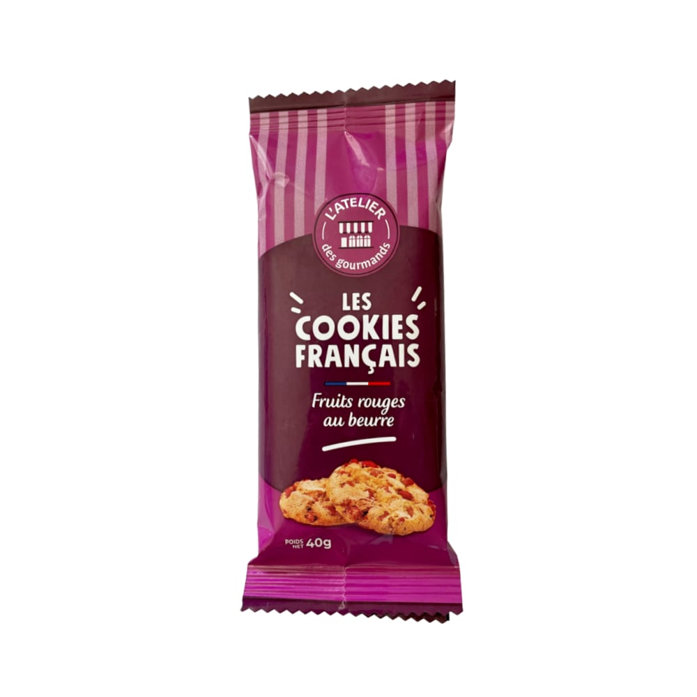 Cookies au beurre fruits rouges Les Cookies Français 40gr