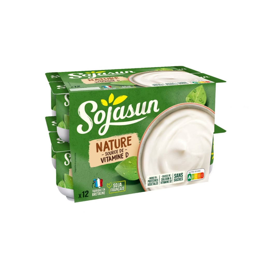 Yaourt nature Sojasun 12 x 100gr