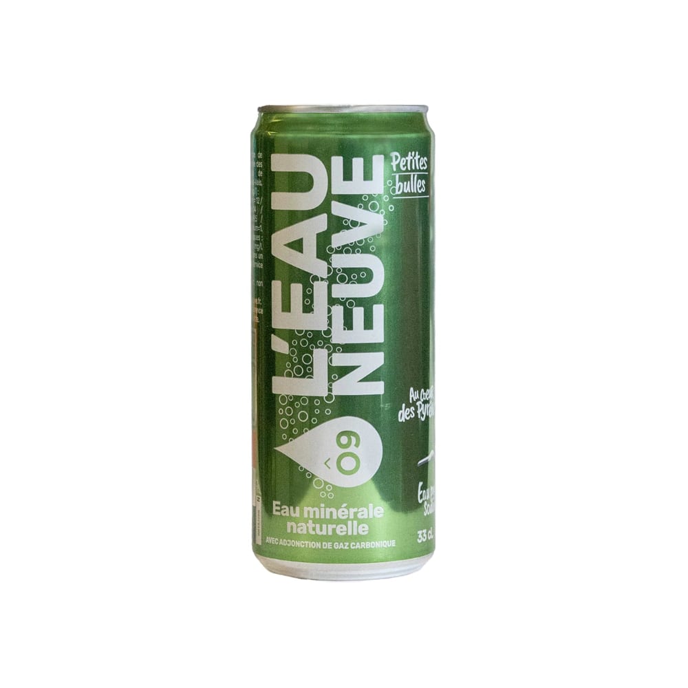 Eau Neuve gazeuse canette en aluminium 33cl x 24