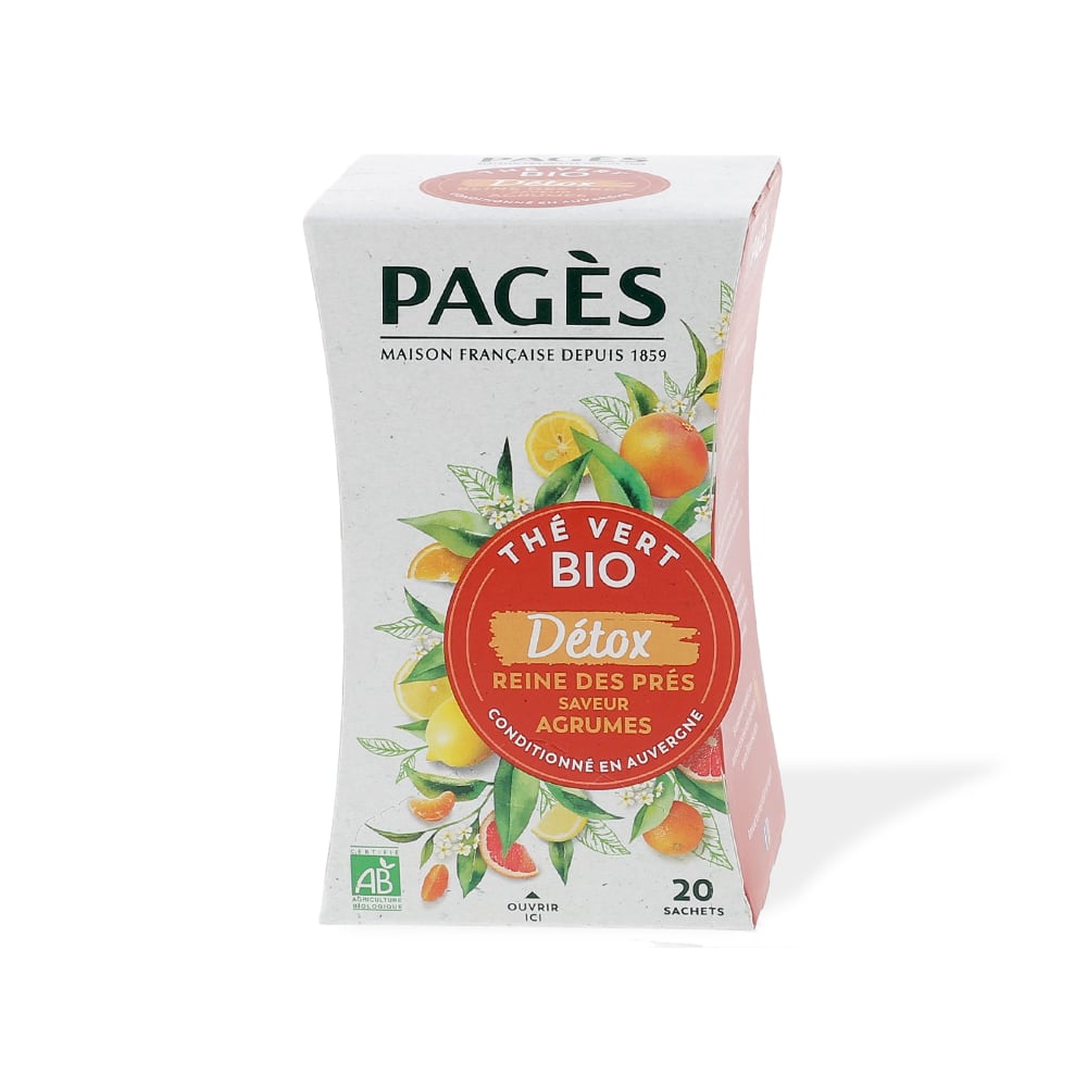 Thé vert détox bio Pagès 20 sachets