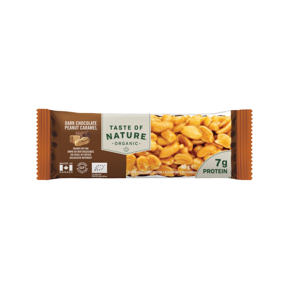 Barre de céréales bio aux cacahuètes Taste Of Nature 16 pièces de 40gr