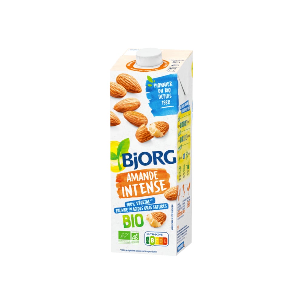 Boisson végétale aux amandes intense bio Bjorg 1 litre
