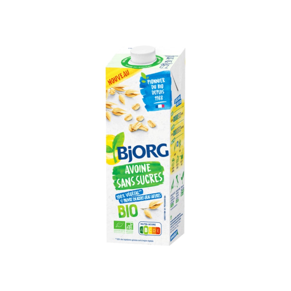 Boisson végétale d'avoine sans sucres bio Bjorg 1 litre