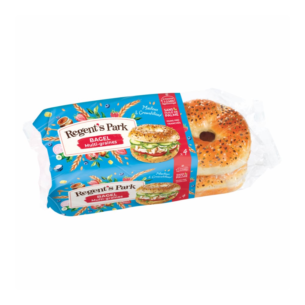 Bagels multi graines Regent's Park 4 pièces pour 250gr