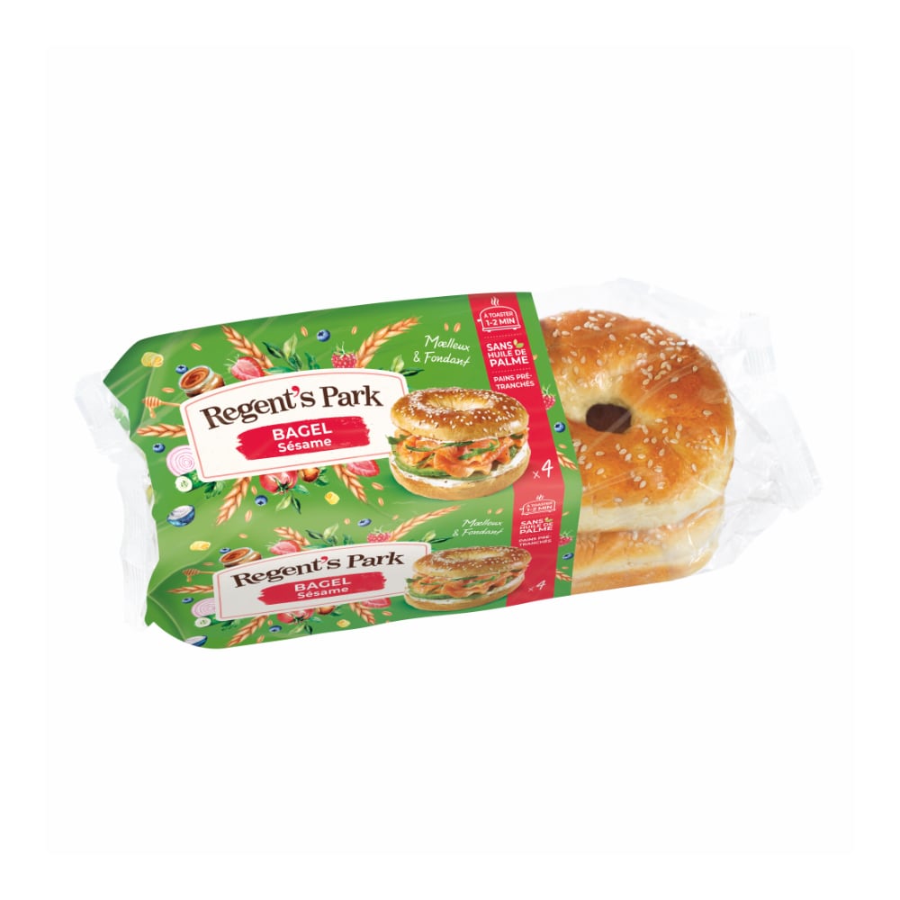 Bagels sésame Regent's Park 4 pièces pour 250gr