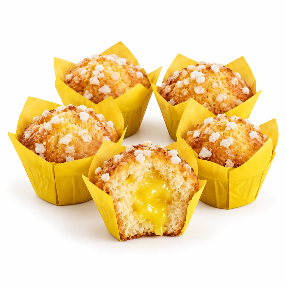 Minis muffins au citron fourré citron 5 pièces de 26gr