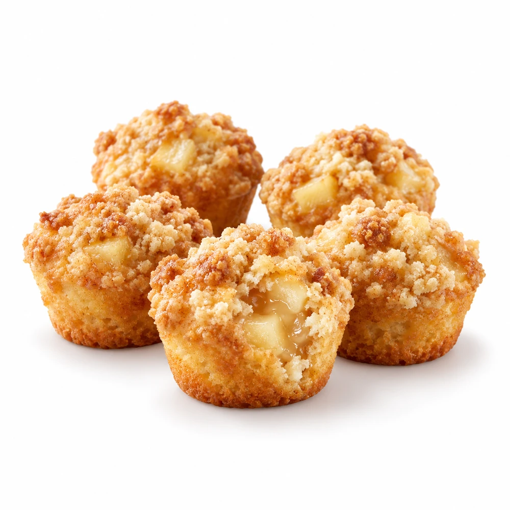 Minis muffins aux pommes fourrés pommes 5 pièces de 26gr