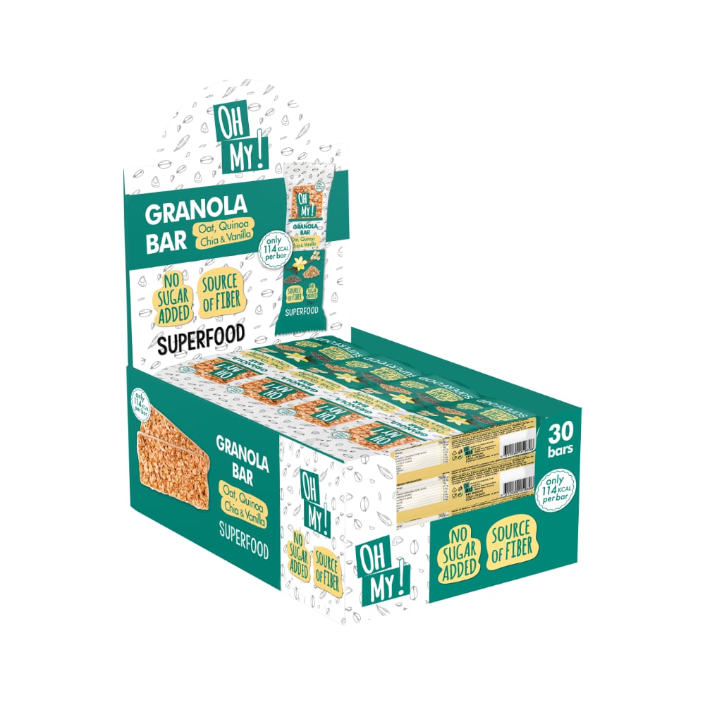 Barre de granola vanille Oh My 30 pièces de 85gr
