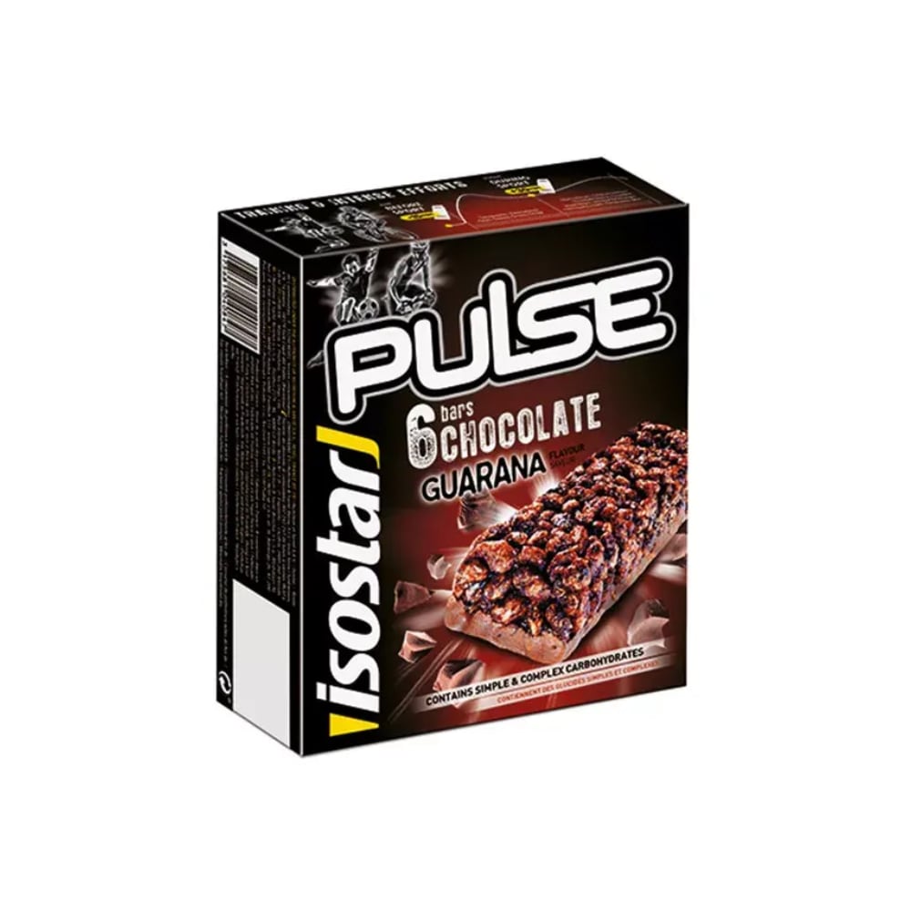 Barre énergétique chocolat guarana Isostar Pulse 23gr x 6