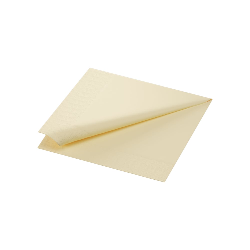 Serviettes crème ouate 2 plis 40x40cm Duni 125 pièces