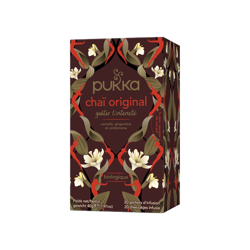 Thé noir chai original bio Pukka 20 sachets